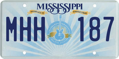 MS license plate MHH187