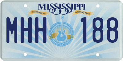 MS license plate MHH188