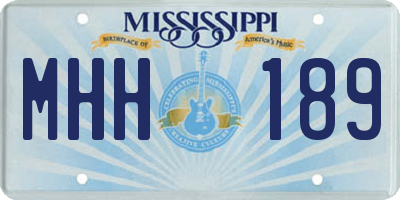 MS license plate MHH189