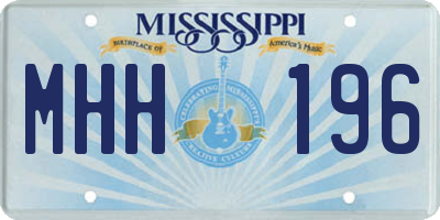 MS license plate MHH196