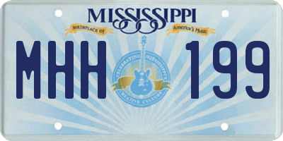 MS license plate MHH199