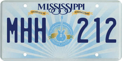 MS license plate MHH212