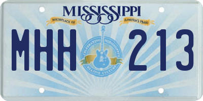 MS license plate MHH213