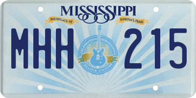 MS license plate MHH215