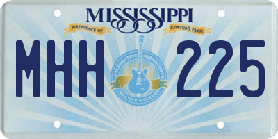 MS license plate MHH225