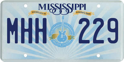 MS license plate MHH229
