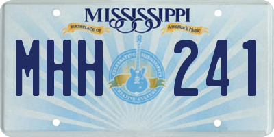 MS license plate MHH241
