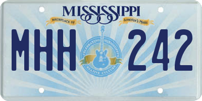MS license plate MHH242