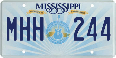 MS license plate MHH244