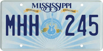 MS license plate MHH245