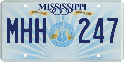 MS license plate MHH247