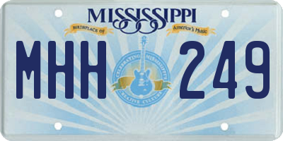 MS license plate MHH249