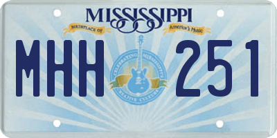 MS license plate MHH251