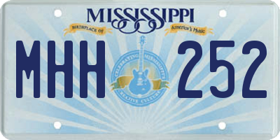 MS license plate MHH252