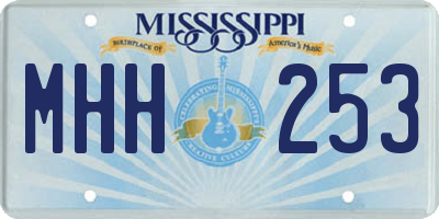 MS license plate MHH253