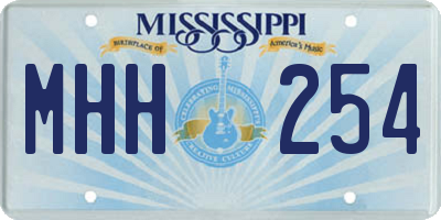 MS license plate MHH254