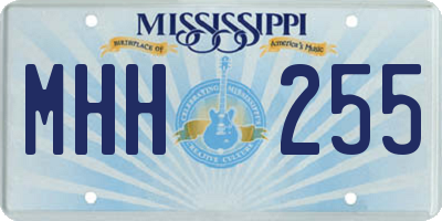MS license plate MHH255