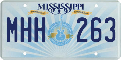 MS license plate MHH263
