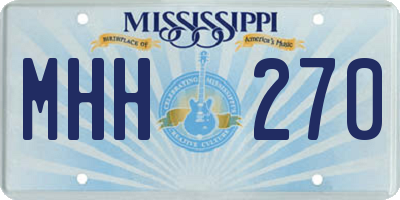 MS license plate MHH270