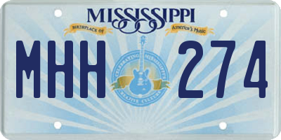 MS license plate MHH274