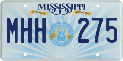 MS license plate MHH275