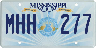 MS license plate MHH277