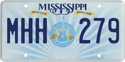 MS license plate MHH279