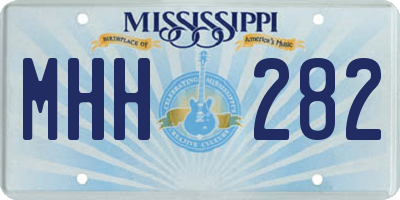 MS license plate MHH282