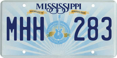 MS license plate MHH283