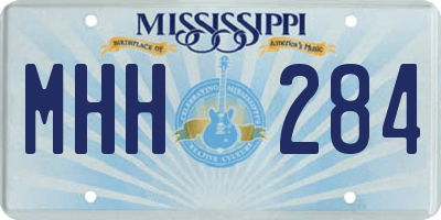 MS license plate MHH284