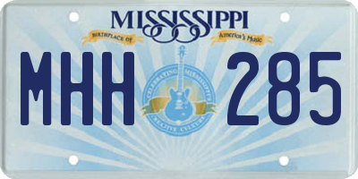 MS license plate MHH285