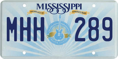 MS license plate MHH289