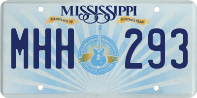 MS license plate MHH293