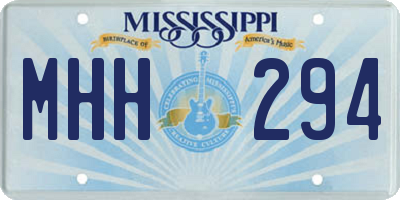 MS license plate MHH294