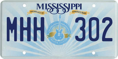 MS license plate MHH302