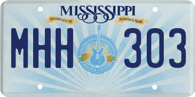 MS license plate MHH303