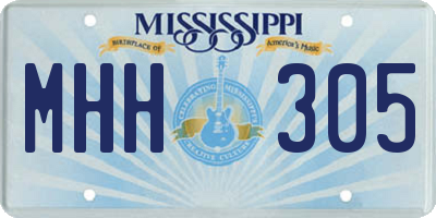 MS license plate MHH305