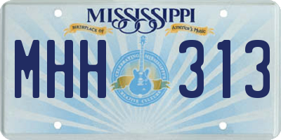 MS license plate MHH313
