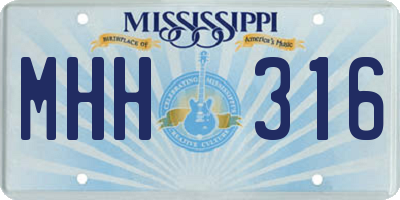 MS license plate MHH316