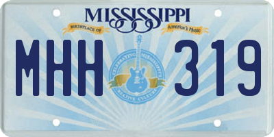 MS license plate MHH319