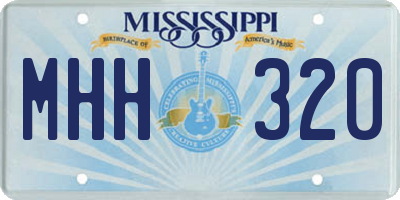 MS license plate MHH320
