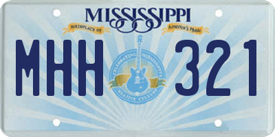 MS license plate MHH321