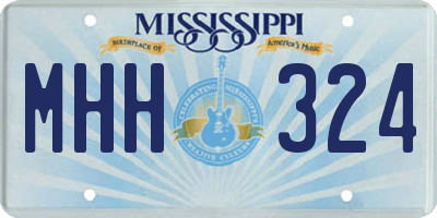 MS license plate MHH324