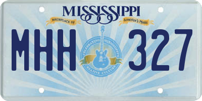 MS license plate MHH327