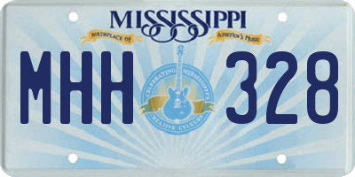 MS license plate MHH328
