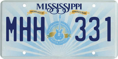 MS license plate MHH331
