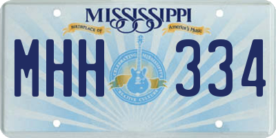 MS license plate MHH334