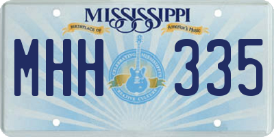 MS license plate MHH335