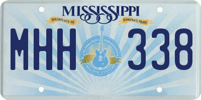 MS license plate MHH338