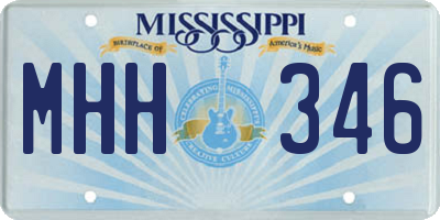 MS license plate MHH346
